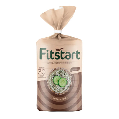 картинка Хлебцы пшенично-ржаные "Чесночные". Fitstart 90г – Prostor.ae