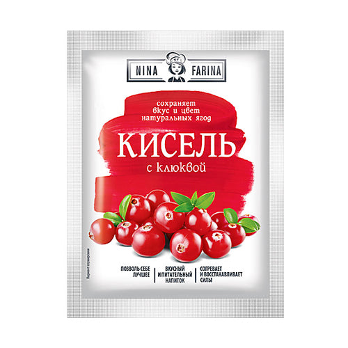 картинка Кисель с клюквой "Nina Farina" 110г – Prostor.ae