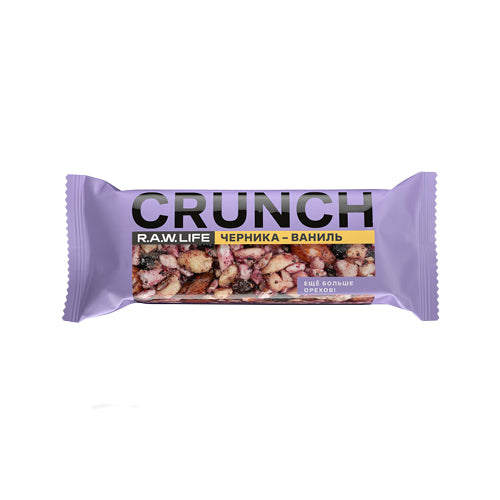 картинка Ореховый батончик "CRUNCH. Черника-Ваниль". R.A.W. LIFE 30г – Prostor.ae