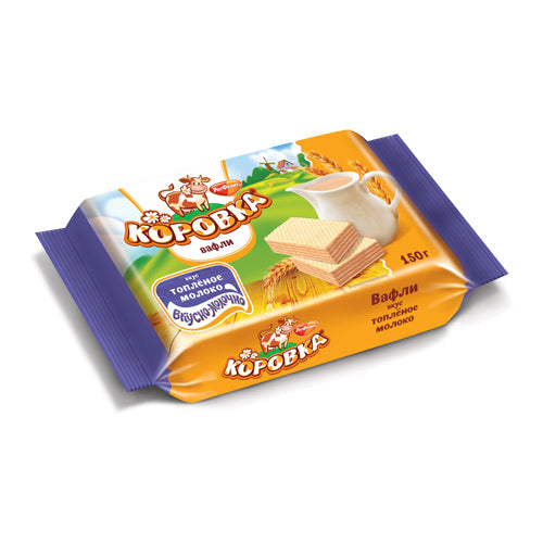 картинка Вафли "Коровка" со вкусом топленого молока. Рот-Фронт 150г – Prostor.ae