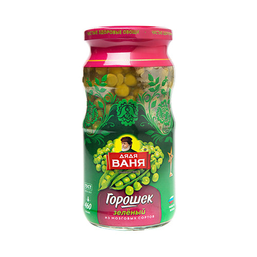 картинка Горошек зеленый консервированный. Дядя Ваня 460г – Prostor.ae