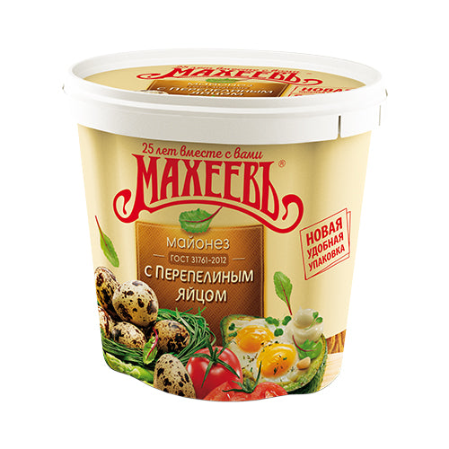 картинка Майонез с перепелинным яйцом "Махеевъ" ГОСТ 50,5% 800г – Prostor.ae