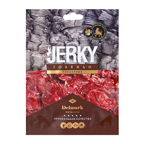 картинка Мясо говядины вяленое "Jerky. Пикантные". Delmark (Узбекистан) 40г – Prostor.ae