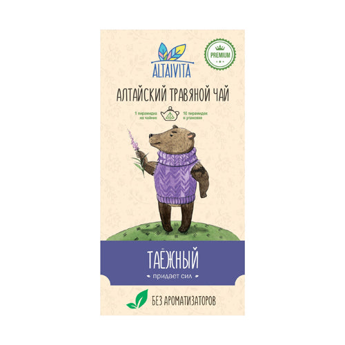 картинка Чай Алтайский травяной "Таежный" (10 пирамидок) Altaivita 40г – Prostor.ae