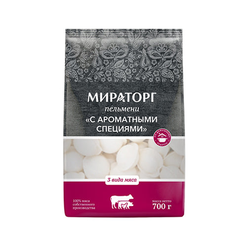 картинка Пельмени из мяса свинины, курицы и говядины "С ароматными специями". "Мираторг" 700г – Prostor.ae