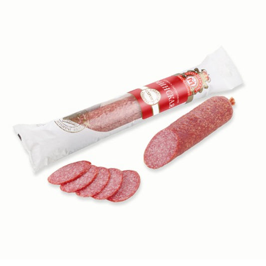 Колбаса сырокопченая развесная "Минская" первый сорт. Гродненский мясокомбинат (Беларусь) ≈450 г