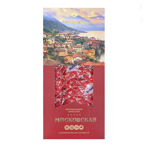картинка Колбаса сырокопченая "Московская" в нарезке. Delmark (Узбекистан) 100г – Prostor.ae