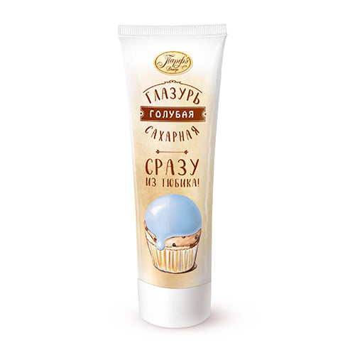 картинка Глазурь голубая сахарная (сразу из тюбика) "Парфэ Декор" 120г. – Prostor.ae