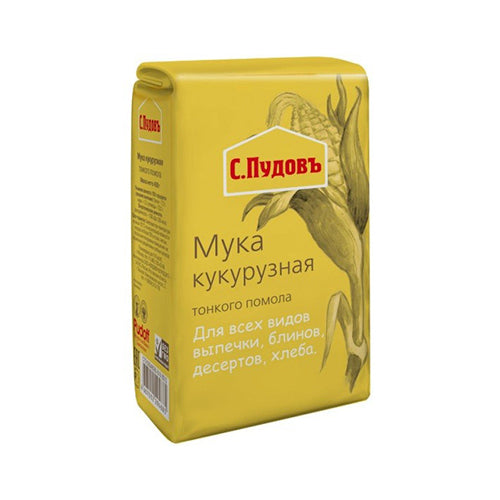 картинка Мука кукурузная тонкого помола. С.Пудовъ 450г – Prostor.ae