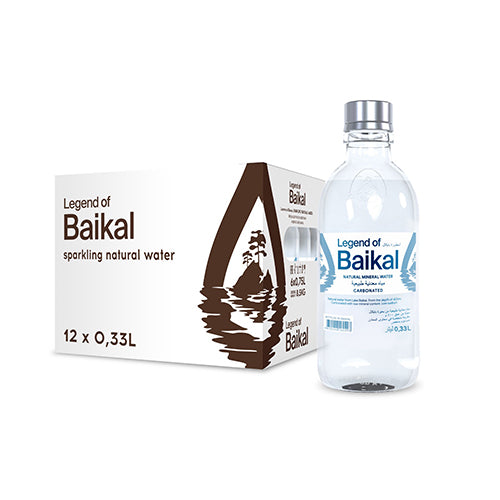 картинка Минеральная вода газированная. Legend of Baikal, стекло (упаковка) 12*330мл – Prostor.ae