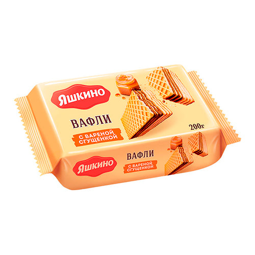 картинка Вафли с вареной сгущёнкой "Яшкино" 200г – Prostor.ae