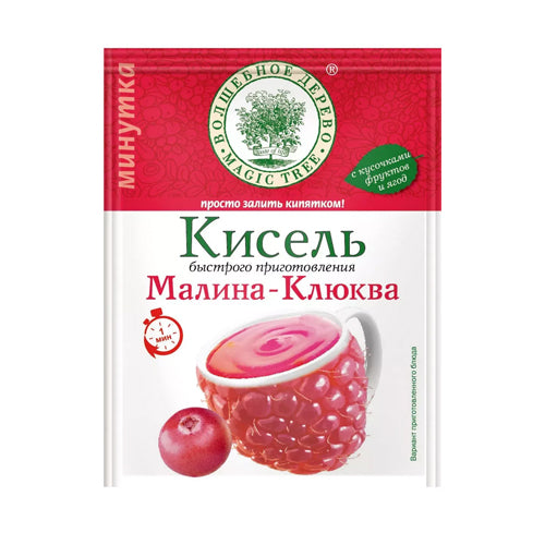картинка Кисель быстрого приготовления "Малина-клюква". Волшебное дерево 30г – Prostor.ae