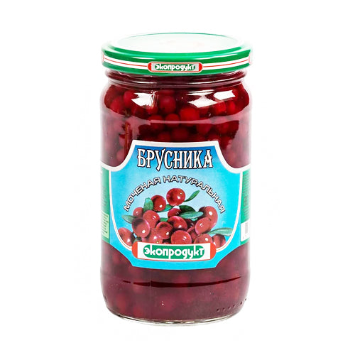 картинка Брусника моченая натуральная. Экопродукт 340г – Prostor.ae