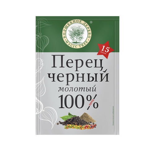 картинка Перец черный молотый. Волшебное дерево 15г – Prostor.ae
