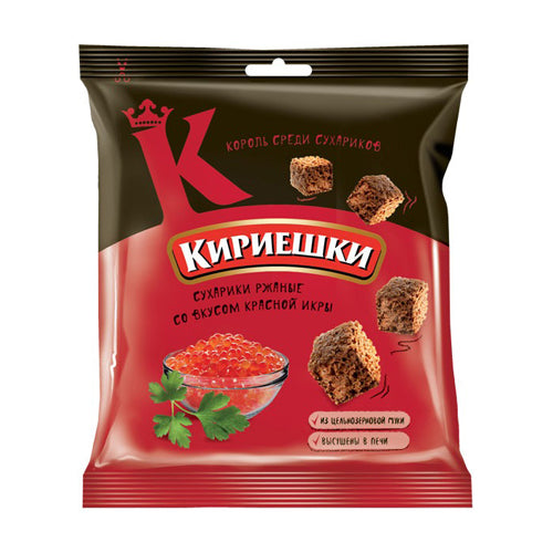 картинка Сухарики ржаные «Кириешки» со вкусом красной икры 40гр. – Prostor.ae