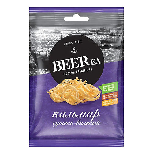 картинка Кальмар сушено-вяленый Beerka 38гр – Prostor.ae
