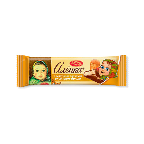 картинка Шоколад "Алёнка" с начинкой крем брюле. Красный Октябрь 42г – Prostor.ae