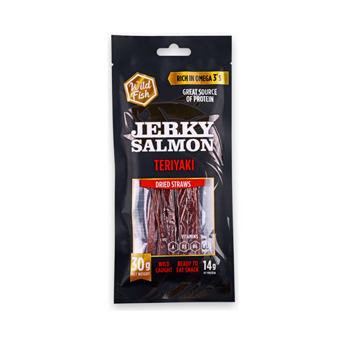 картинка Лосось вяленый соломкой со вкусом терияки "Jerky". Wild Fish 30г – Prostor.ae