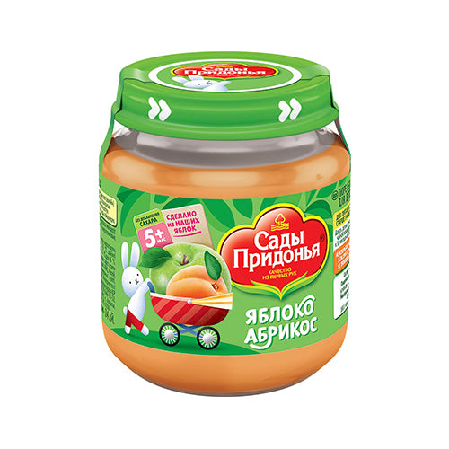 картинка Детское пюре "Яблоко-абрикос". Сады Придонья 120г – Prostor.ae