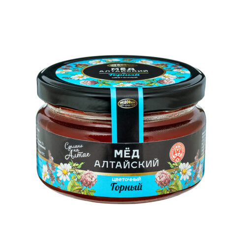 картинка Мёд Алтайский натуральный цветочный "Горный". Медовый край 250г – Prostor.ae