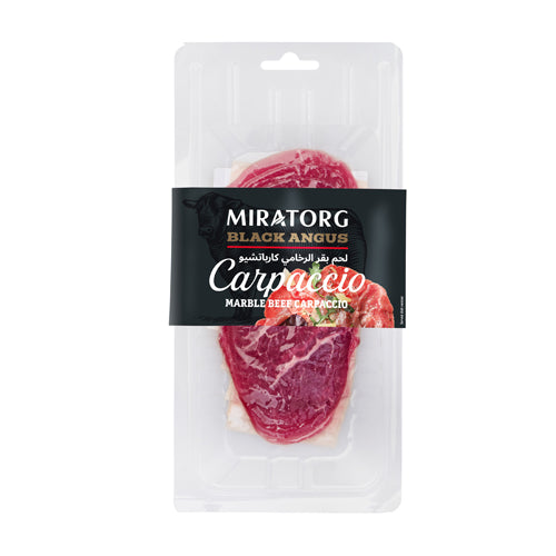 картинка Карпаччо Black Angus (из мраморной говядины) замороженное Халяль "Мираторг" 90г – Prostor.ae