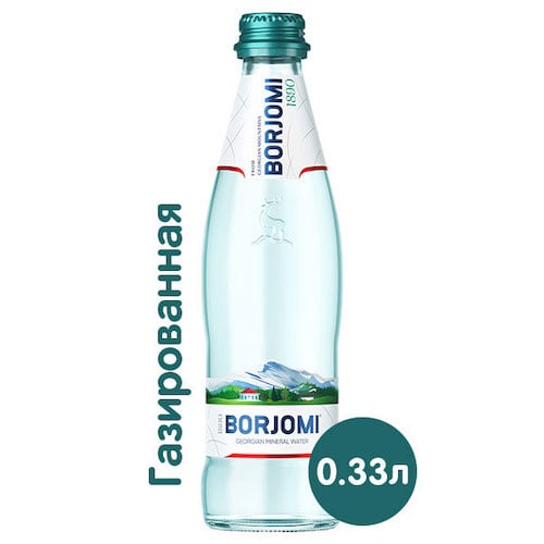 картинка Вода минеральная лечебно-столовая газированная "Боржоми" стекло 330мл. – Prostor.ae