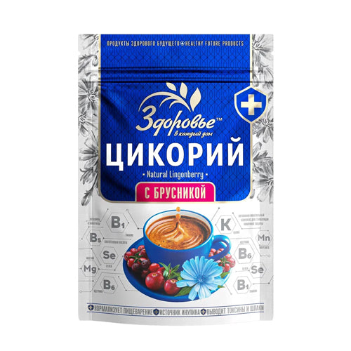 картинка Цикорий "С Брусникой" растворимый. Здоровье 85г – Prostor.ae