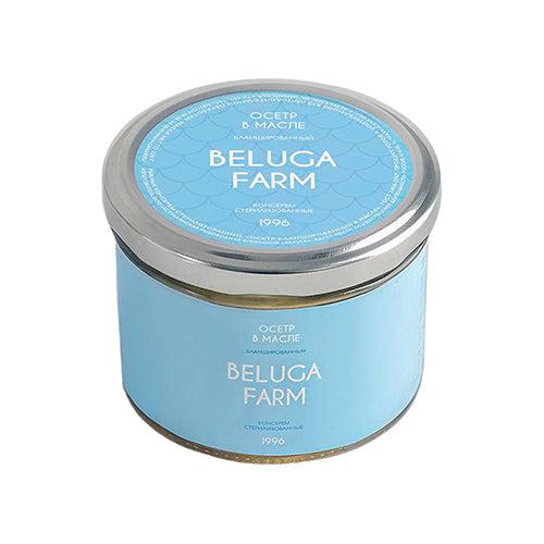 картинка Консервы "Осетр в масле". Beluga Farm 220г – Prostor.ae