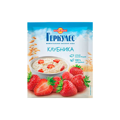картинка Каша овсяная "Геркулес" со вкусом клубники. Русский продукт 35г – Prostor.ae