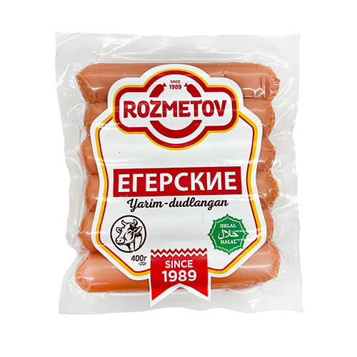 картинка Сосиски вареные "Егерские" Халяль "Rozmetov" (Узбекистан) 400г – Prostor.ae