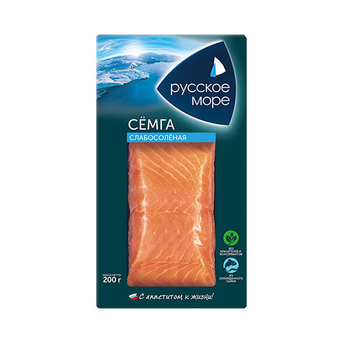 картинка Семга слабосоленая Русское Море 200г – Prostor.ae