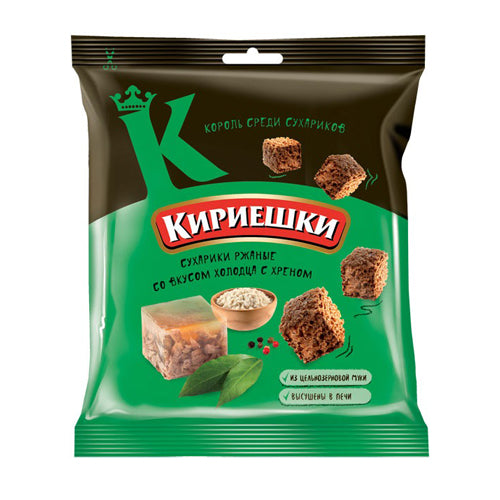картинка Сухарики ржаные «Кириешки» со вкусом холодца с хреном 40гр. – Prostor.ae