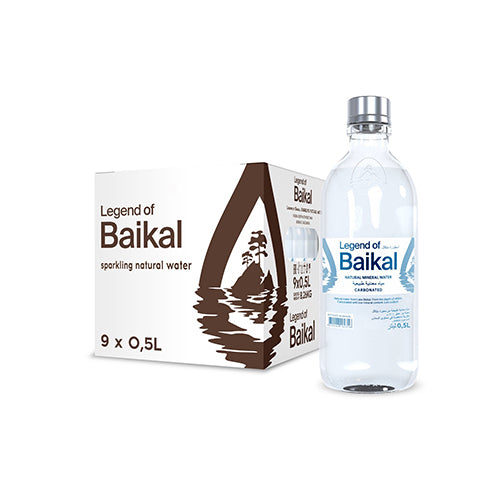 картинка Минеральная вода газированная. Legend of Baikal, стекло (упаковка) 9*500мл – Prostor.ae