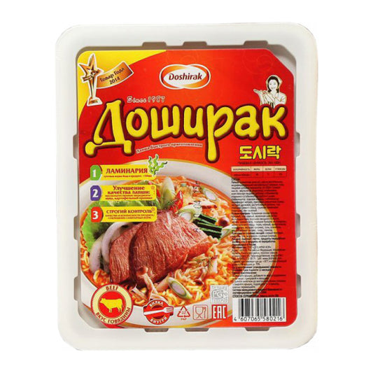 картинка Лапша быстрого приготовления со вкусом говядины Доширак 90г – Prostor.ae