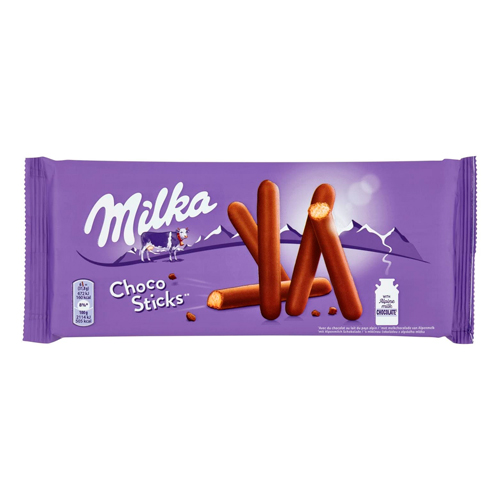 картинка Печенье палочки бисквитные "Choco Sticks" в шоколаде Milka 112г – Prostor.ae