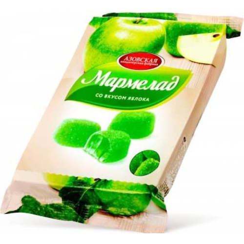 картинка Мармелад желейный со вкусом яблока "Азовская кондитерская фабрика" 300гр – Prostor.ae