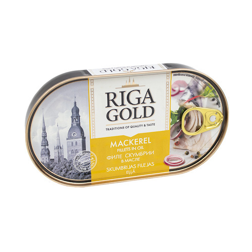 Филе скумбрии в масле "Riga Gold" 190г
