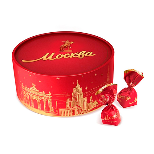 Конфеты "Москва" глазированные молочным шоколадом с мягкой карамелью Красный Октябрь 200г