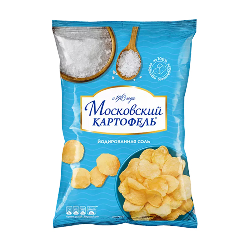 картинка Чипсы картофельные со вкусом йодированной соли "Московский картофель" 60г – Prostor.ae