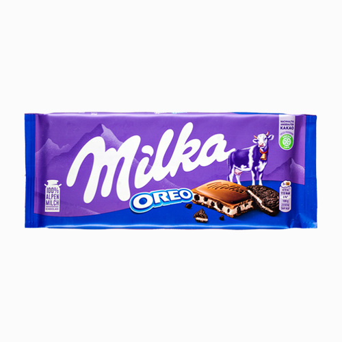 картинка Шоколад молочный с кусочками печенья OREO и начинкой со вкусом ванили Milka 100г – Prostor.ae