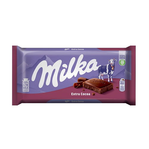 картинка Шоколад молочный "Extra Cocoa" с высоким содержанием какао Milka 100г – Prostor.ae