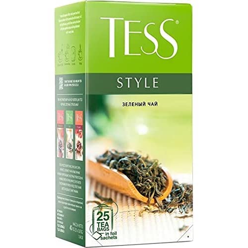 картинка Чай зелёный байховый "TESS STYLE" (25 пакетиков) 45г. – Prostor.ae