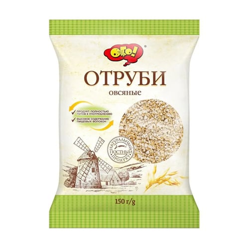 картинка Отруби овсяные (экструдированные) "Ого" 150г. – Prostor.ae