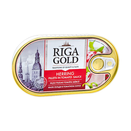 картинка Филе сельди в томатном соусе "Riga Gold" 190г – Prostor.ae