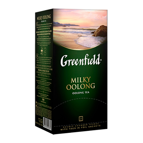 картинка Чай оолонг байховый китайский с ароматом молока и лепестками мальвы "Greenfield Milky Oolong" (25 пакетиков) 50г – Prostor.ae