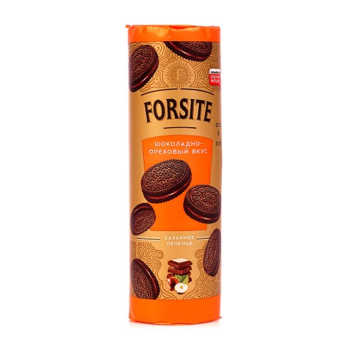 картинка Печенье сахарное "С шоколадно-ореховым вкусом". Forsite 220г – Prostor.ae