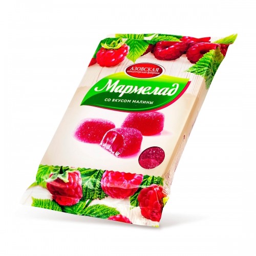 Мармелад желейный со вкусом малины "Азовская кондитерская фабрика" 300гр