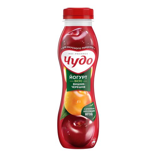 картинка Йогурт питьевой фруктовый со вкусом вишня-черешня 1,9% "Чудо" 260г – Prostor.ae