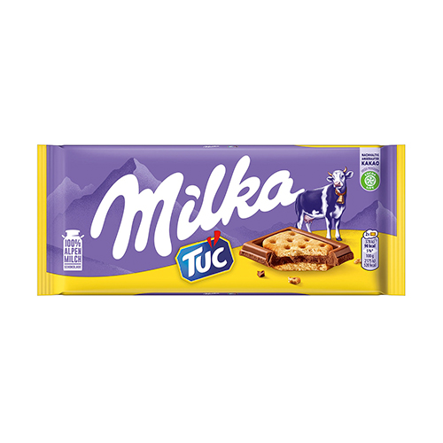 картинка Шоколад молочный "Tuc" с соленым крекером Milka 87г – Prostor.ae