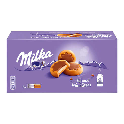 картинка Печенье бисквитное с молочным шоколадом "Choco mini stars" Milka 150г – Prostor.ae